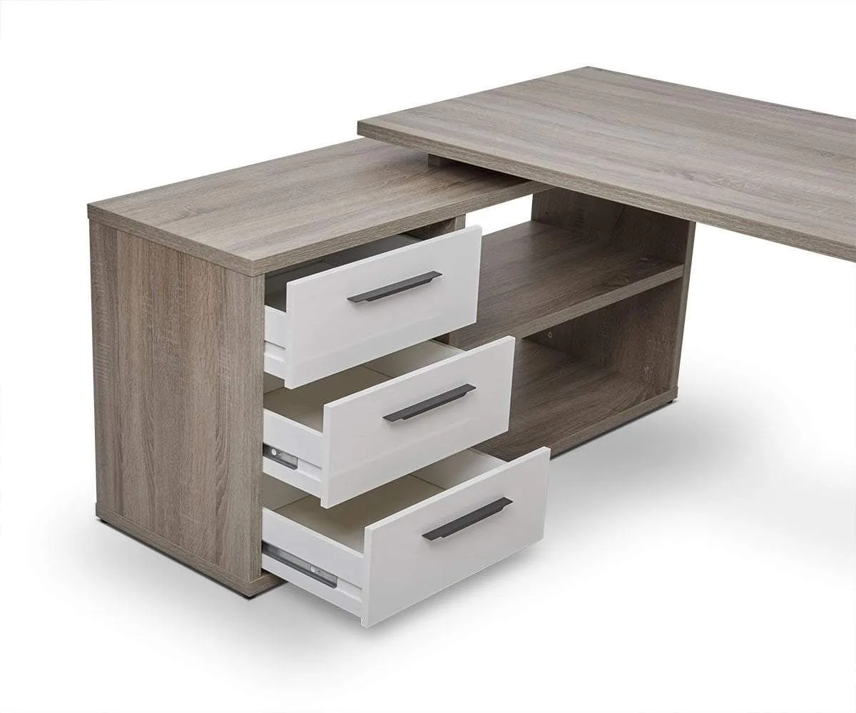 Gammel Desk with Reversible Storage Return