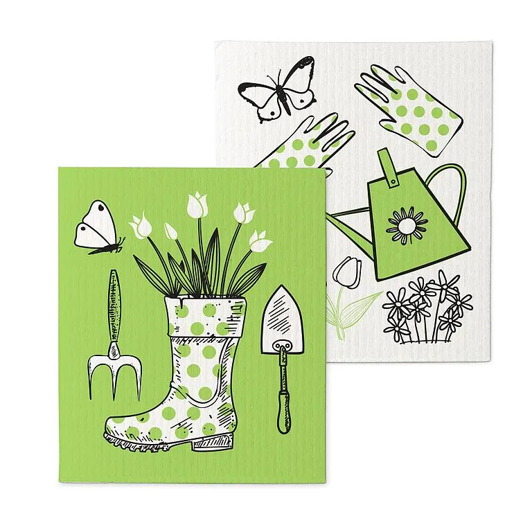 Garden Icon Dish Cloths - Set of 2