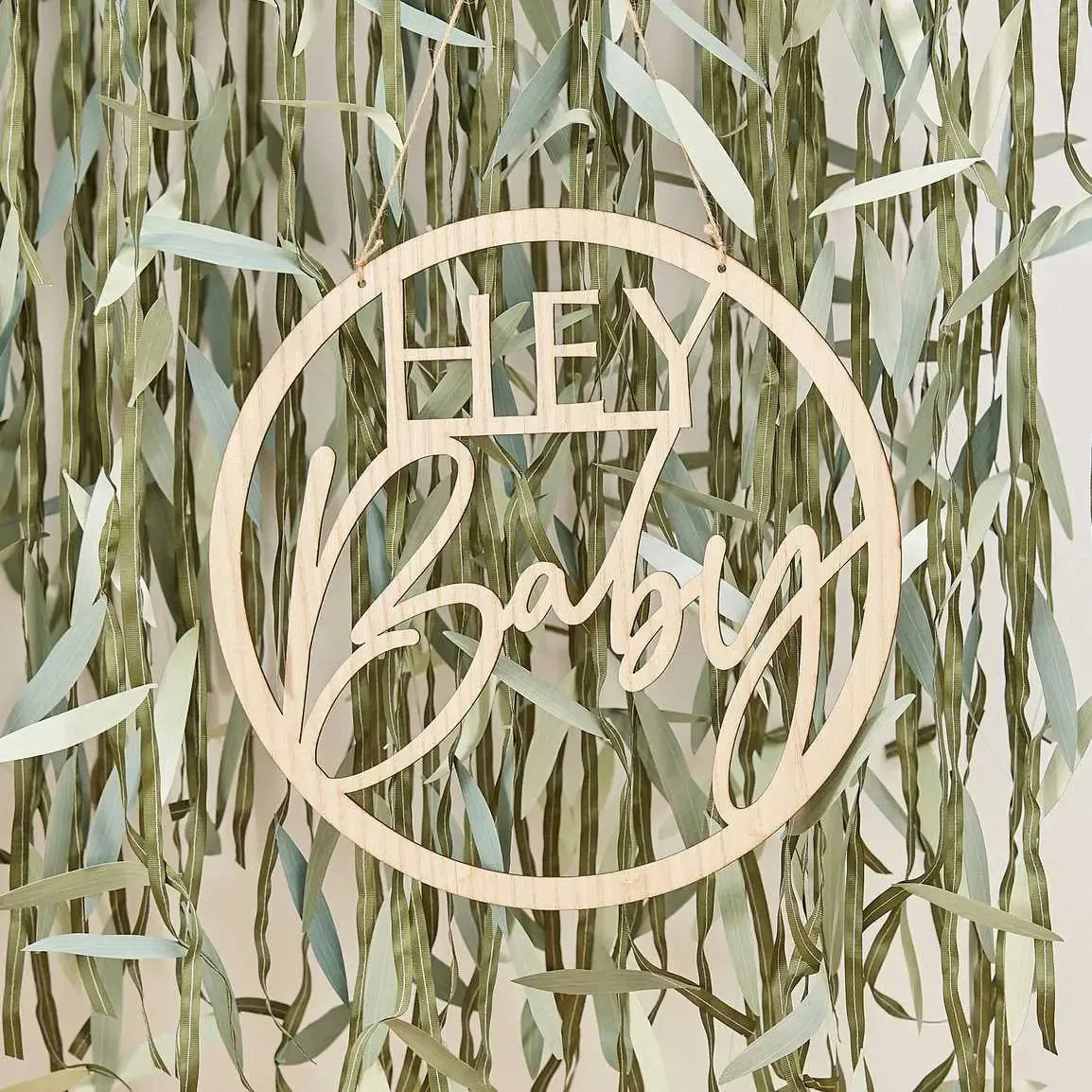 Ginger Ray Wooden Hey Baby Shower Sign