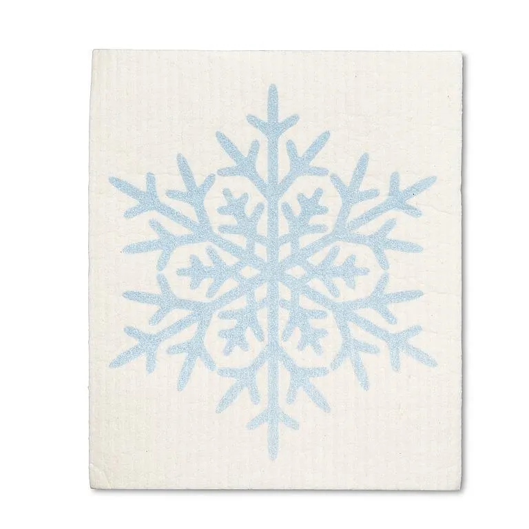 Glitter Snowflake Swedish Dishcloths - Set of 2