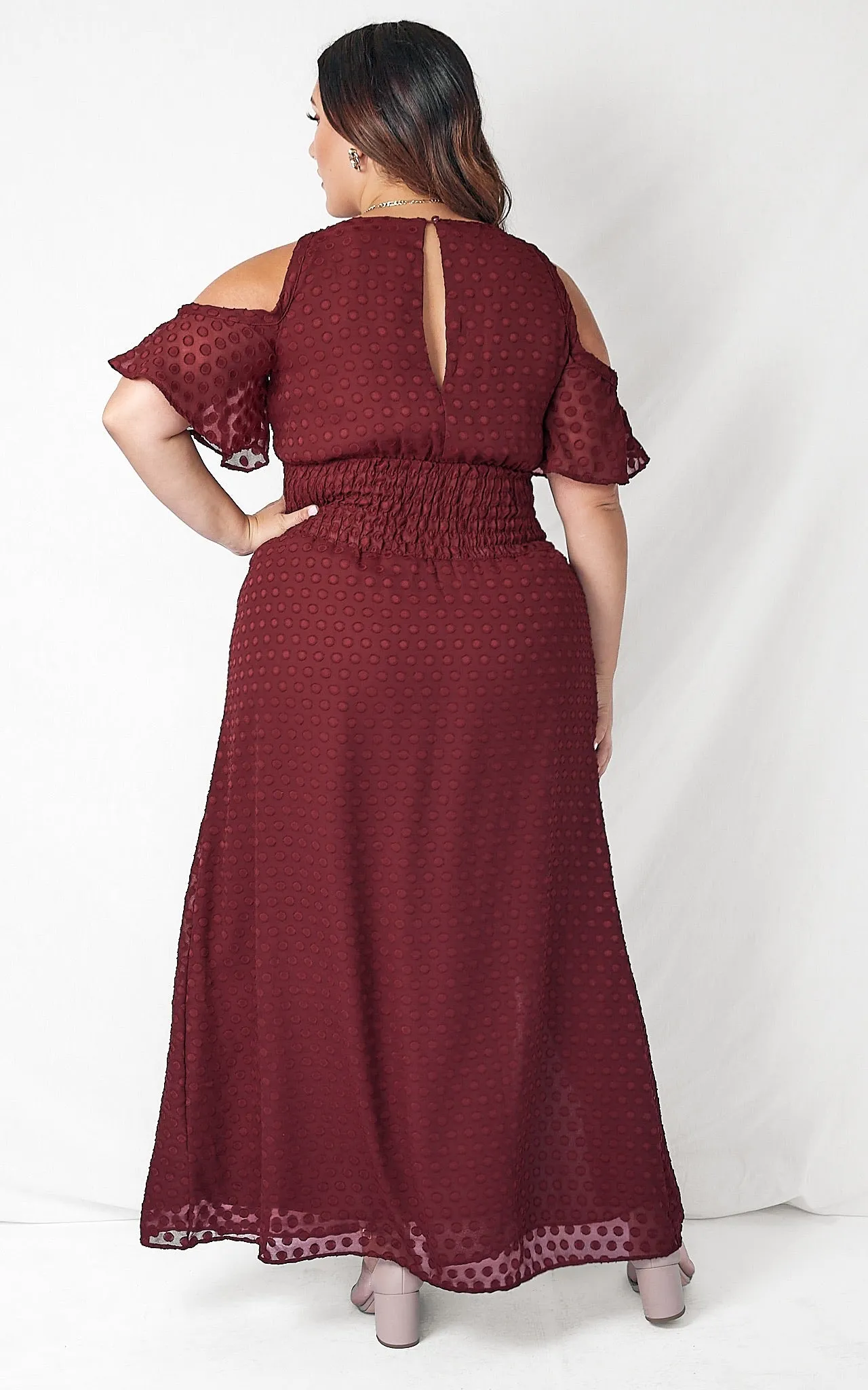 Goddess Dress - Burgundy Texture