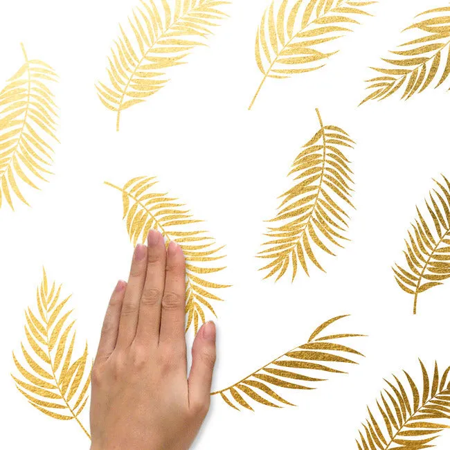 Gold Palm Frond Peel And Stick Wall Decals