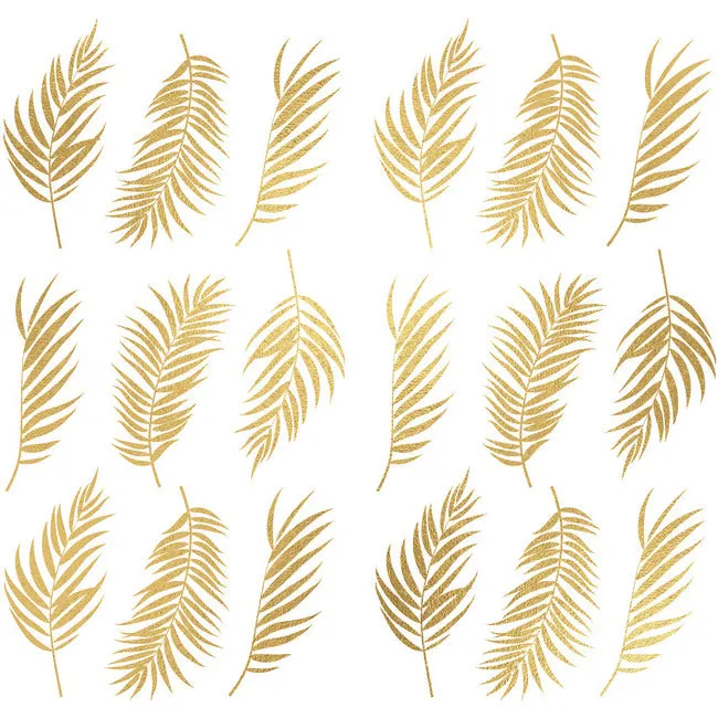 Gold Palm Frond Peel And Stick Wall Decals