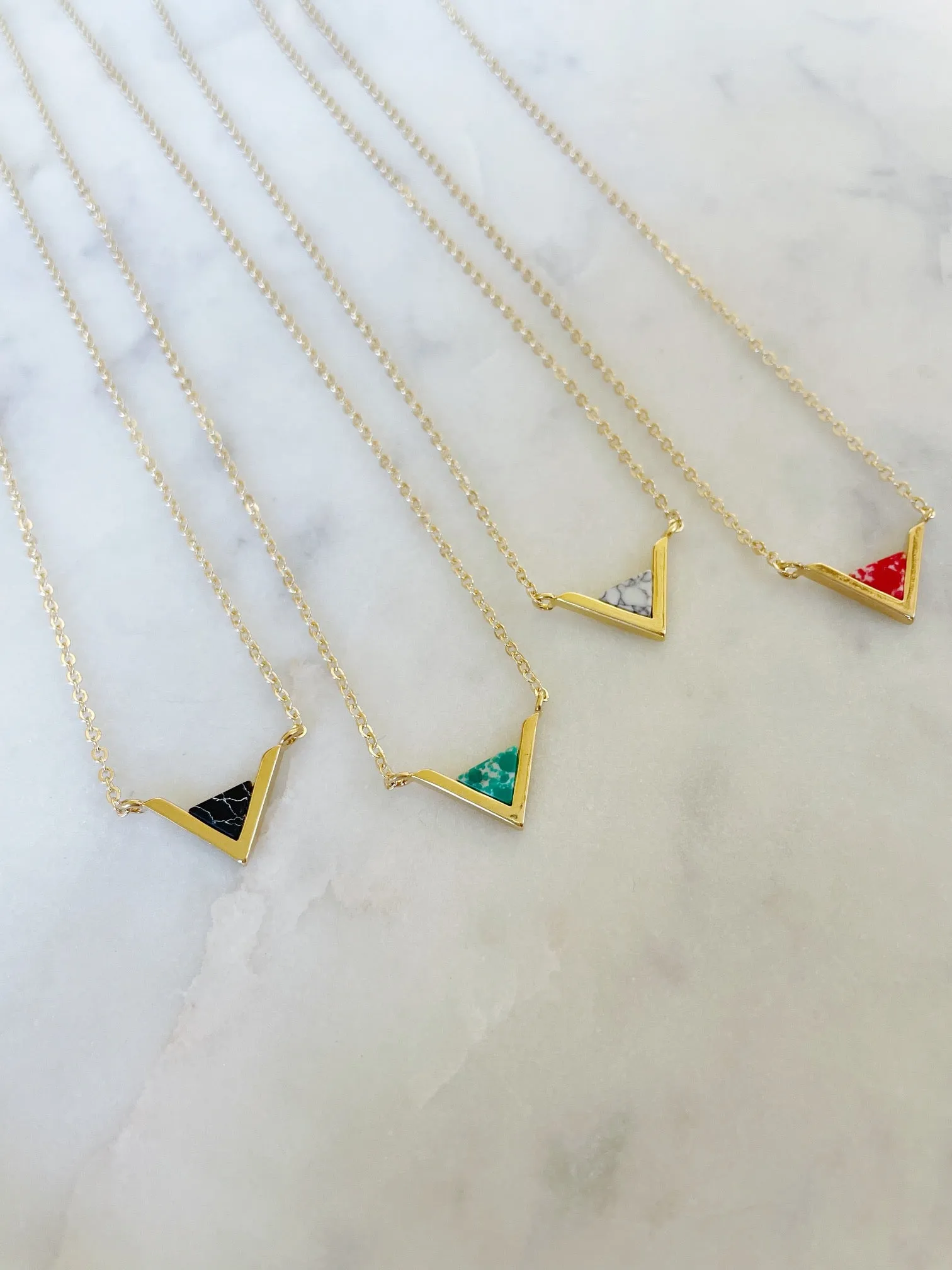 Gold Triangle Necklace