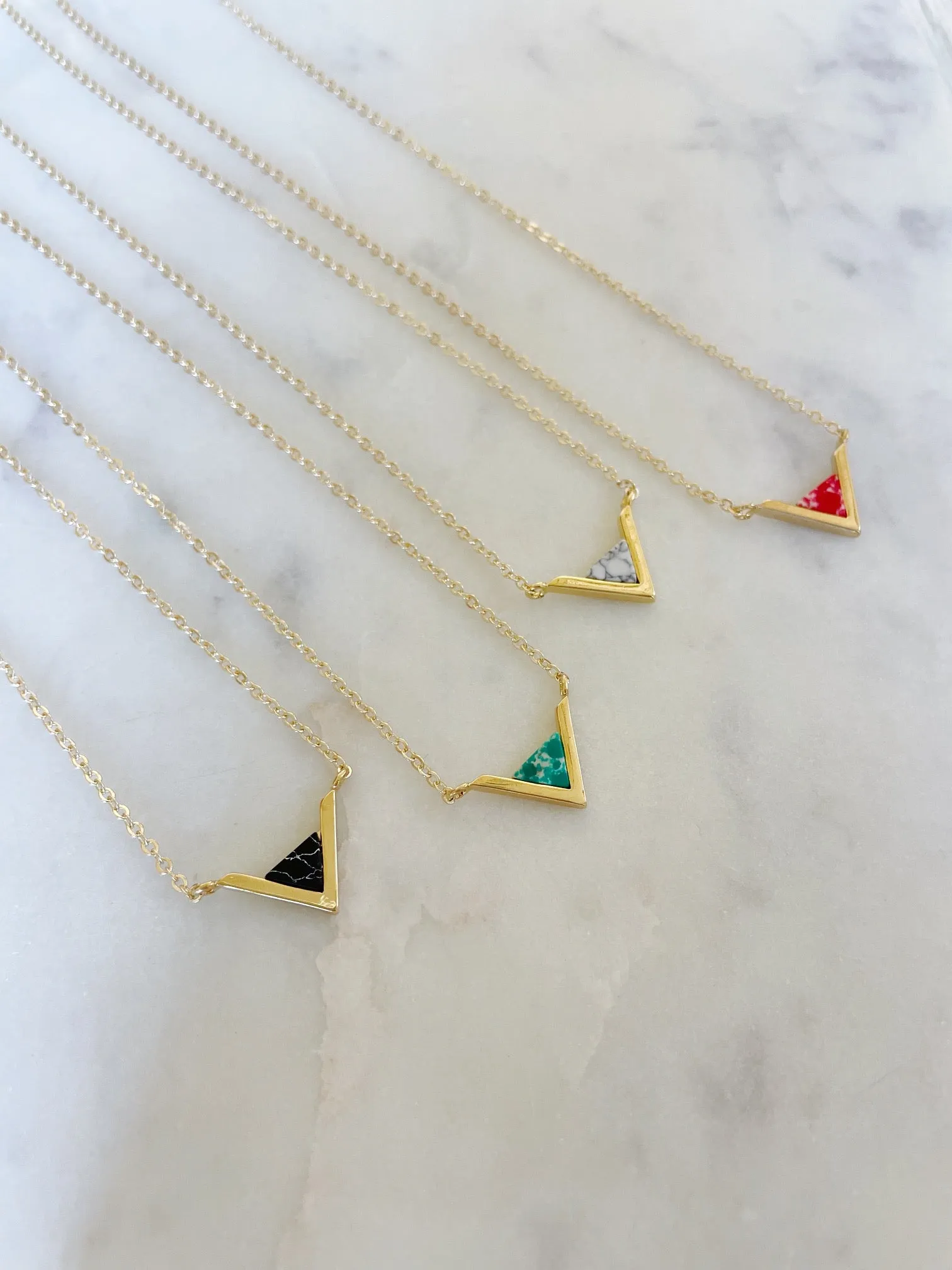 Gold Triangle Necklace