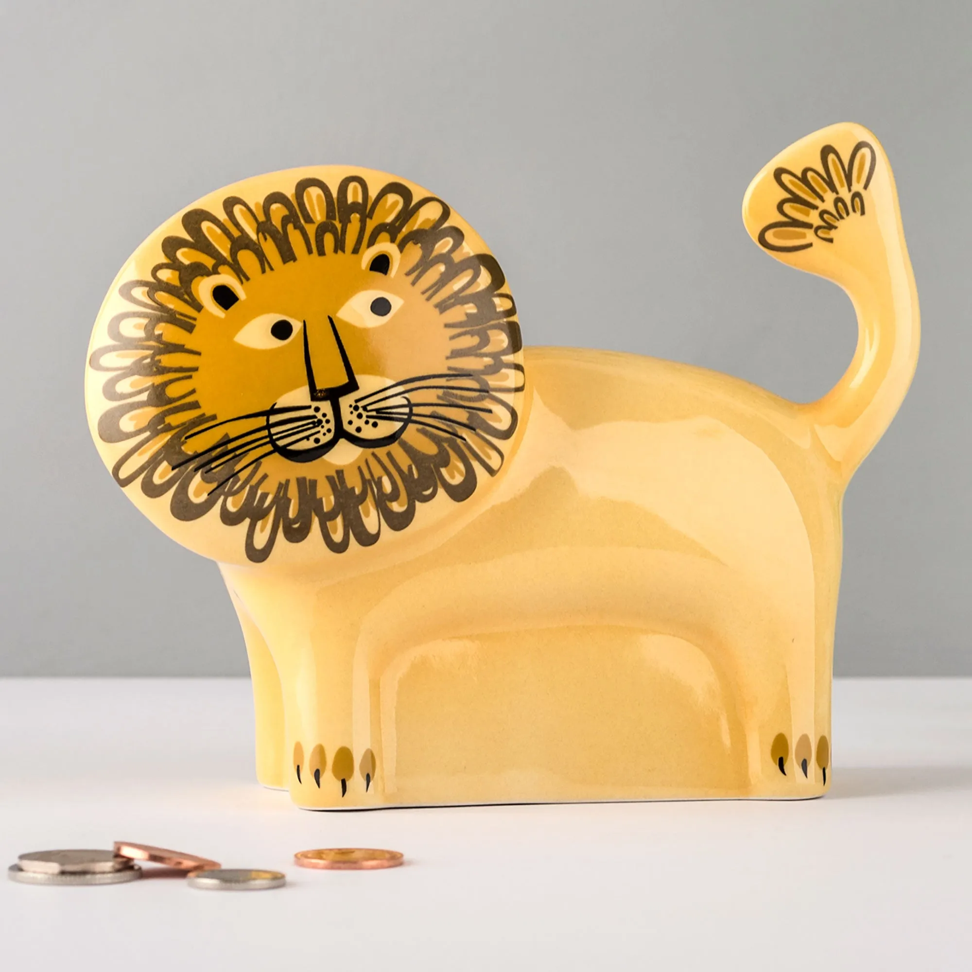 Handmade Ceramic Lion Money Box x 1