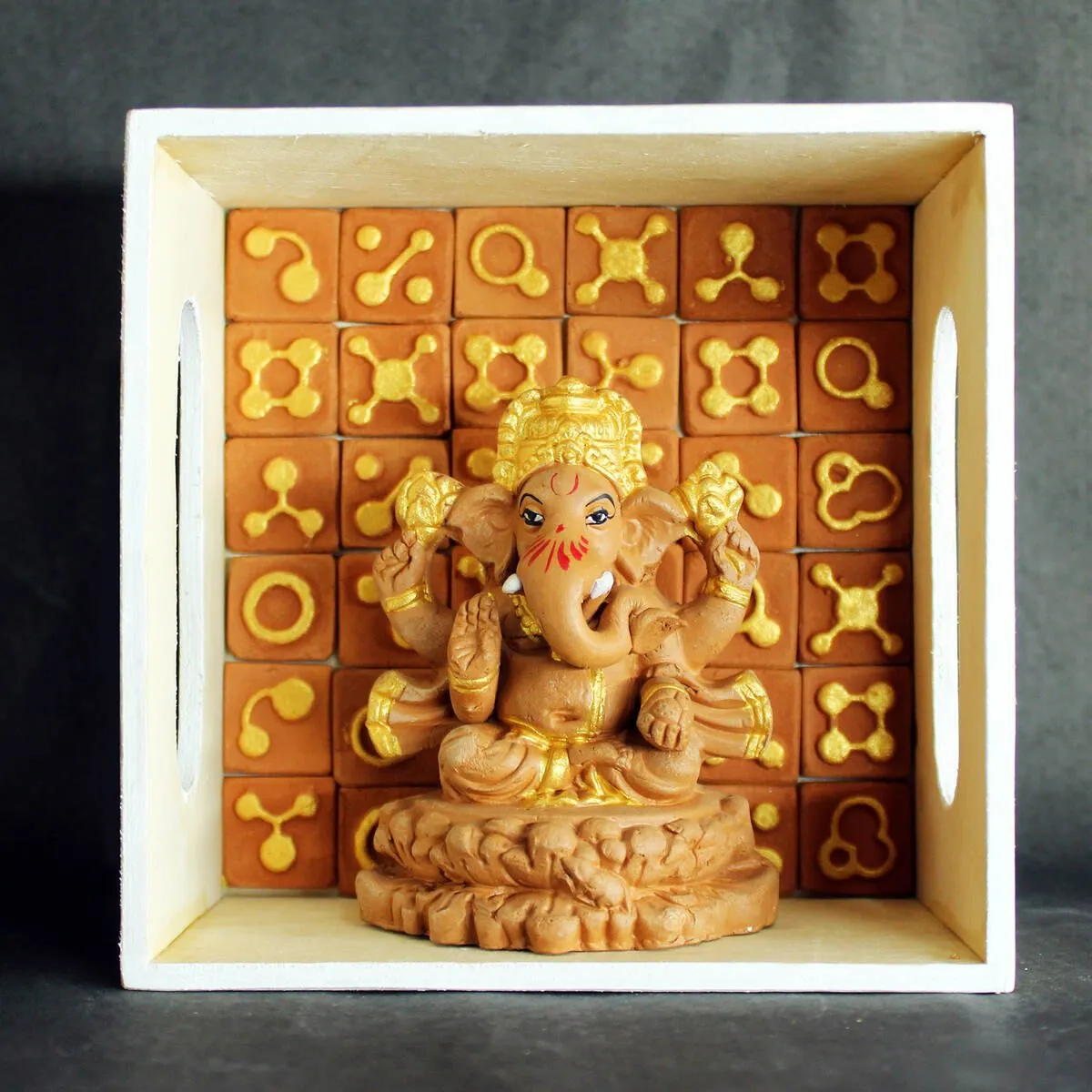 Handmade Terracotta Ganpati Idol- Little(XS)