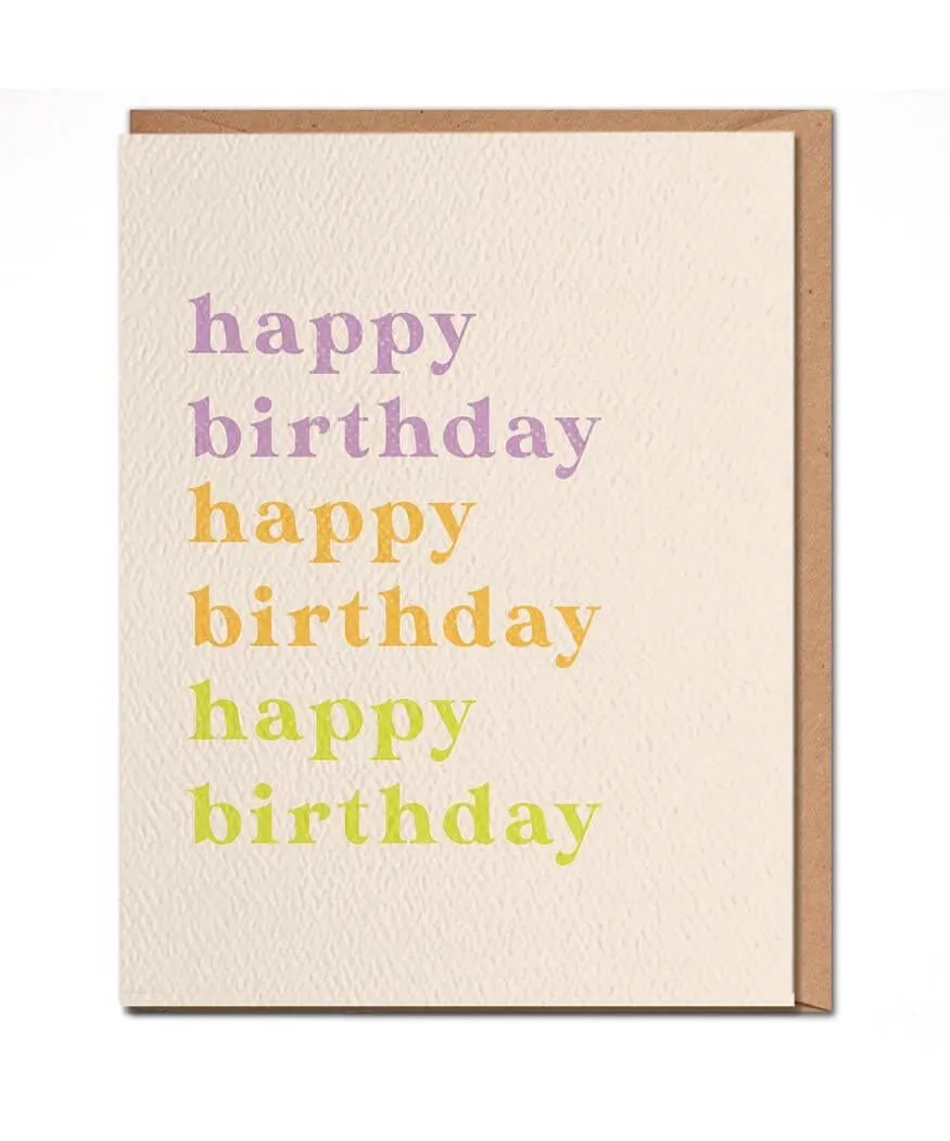 Happy Birthday Colorful Card