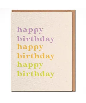 Happy Birthday Colorful Card