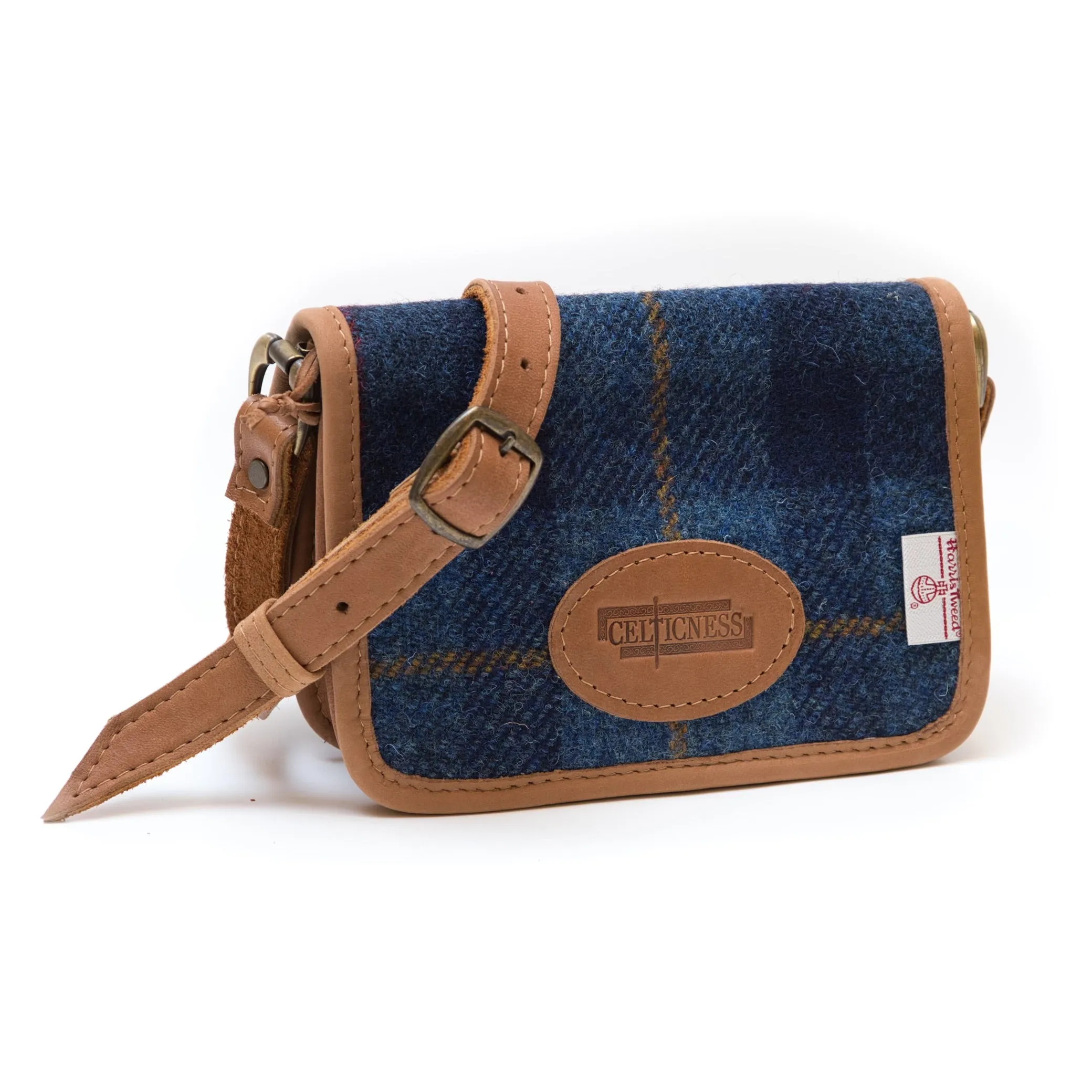 Harris Tweed and Leather Purse 100% Handmade in Scotland