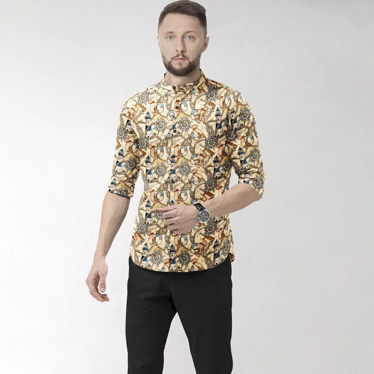 Hemploom - Abstract Hemp Shirt in Artistic Print