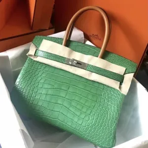 Hermès Birkin 30 Cactus/Naturel-Sable Touch Alligator Mississippi Matte Palladium Hardware PHW