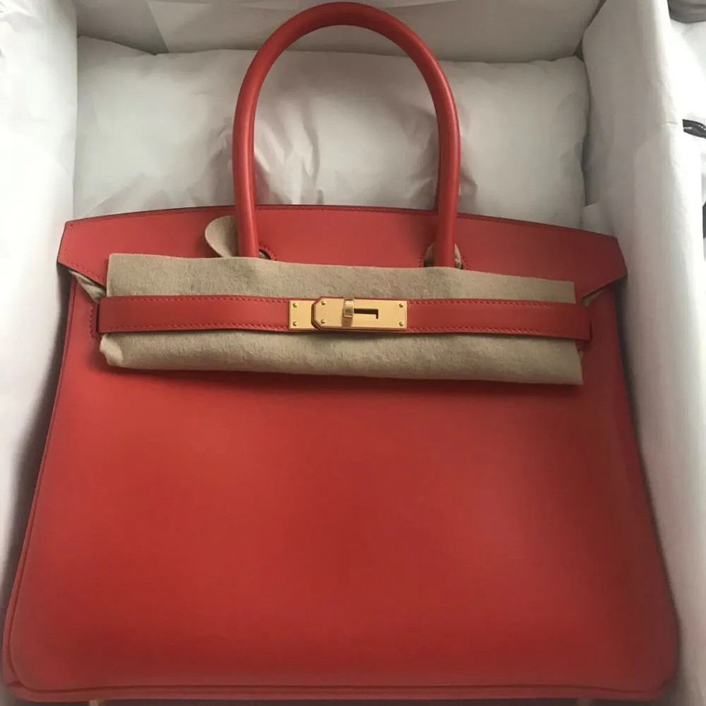 Hermès Birkin 30 Capucine Tadelakt Gold Hardware GHW