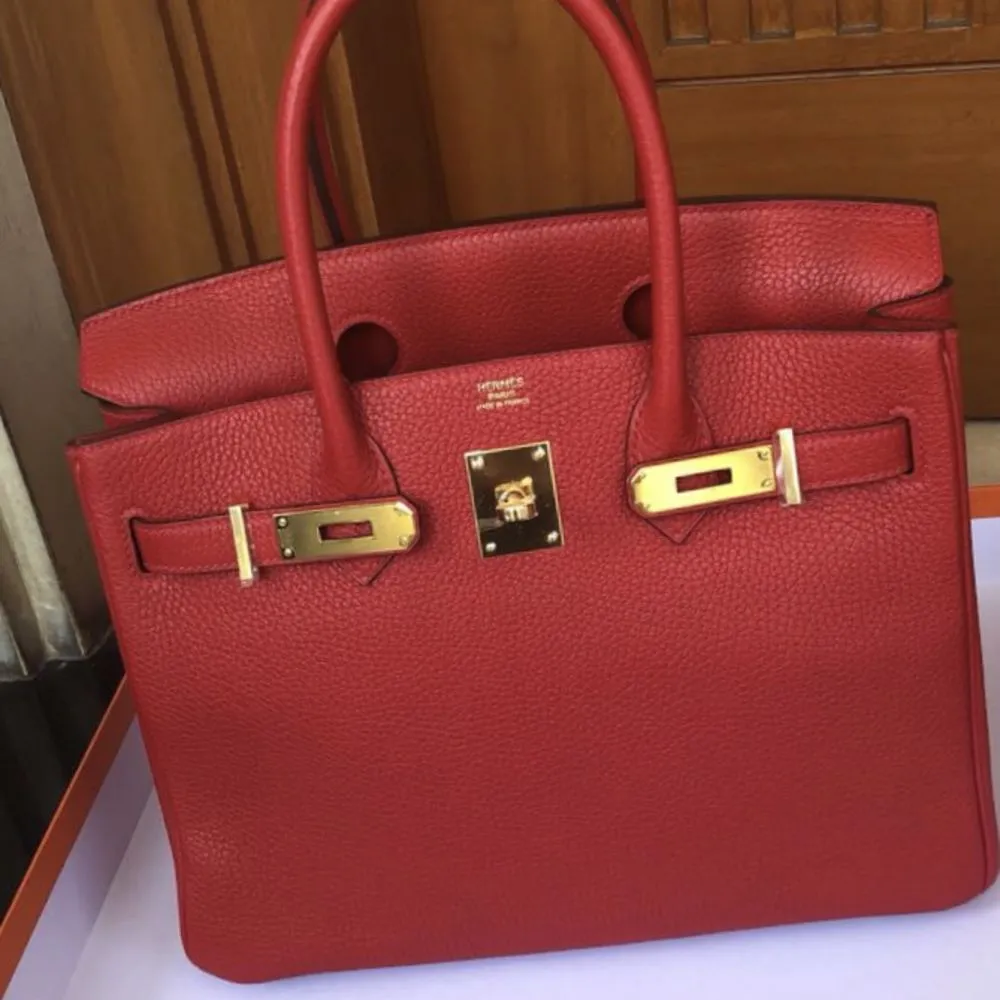 Hermès Birkin 30 Rouge Casaque Taurillon Clemence Gold Hardware GHW