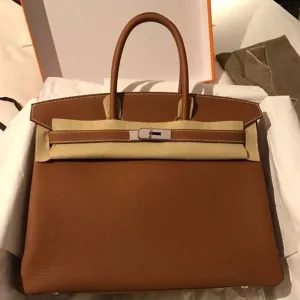 Hermès Birkin 35 Gold Togo Palladium Hardware PHW