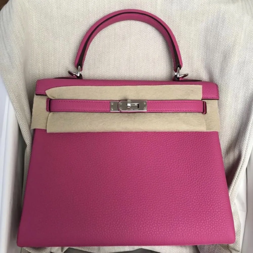 Hermès Kelly 25 Magnolia Togo Palladium Hardware PHW