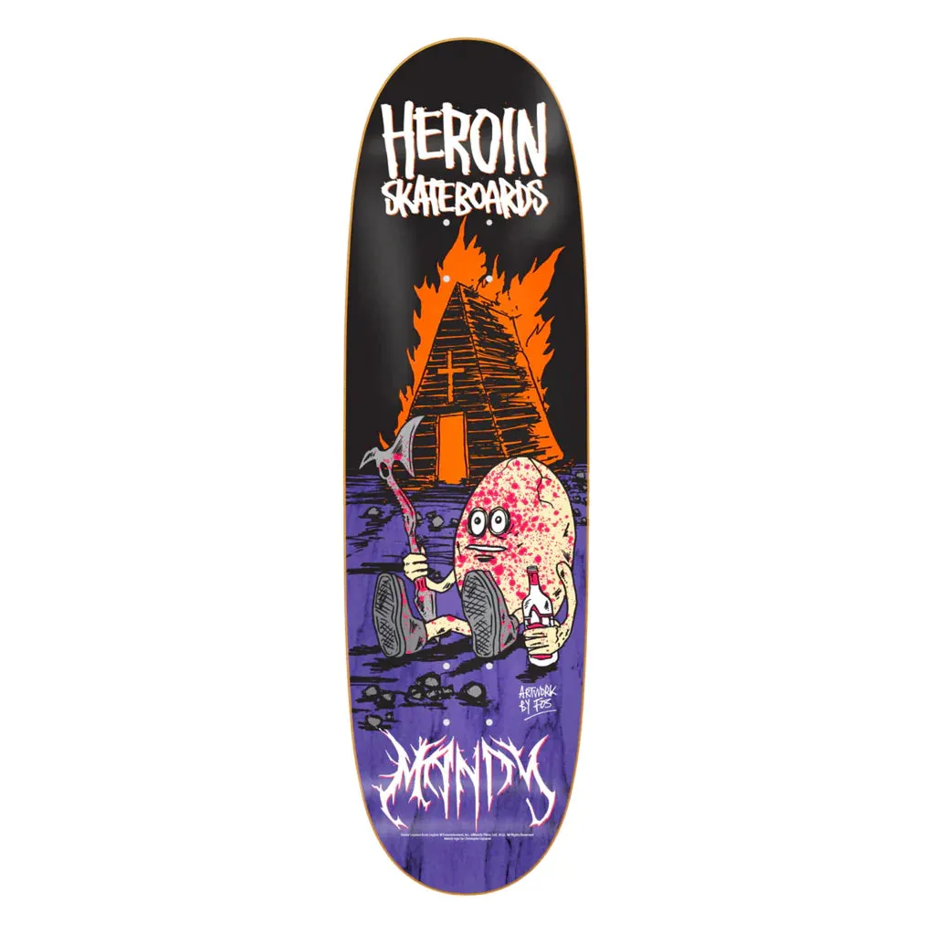 Heroin Skateboards Mandy x Fos Big Egg Skateboard Deck - 9.125 (Various Stains)