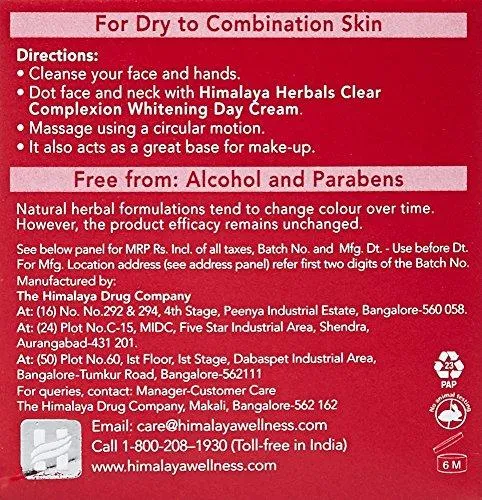 Himalaya Clear Complexion Day Cream, 50gm