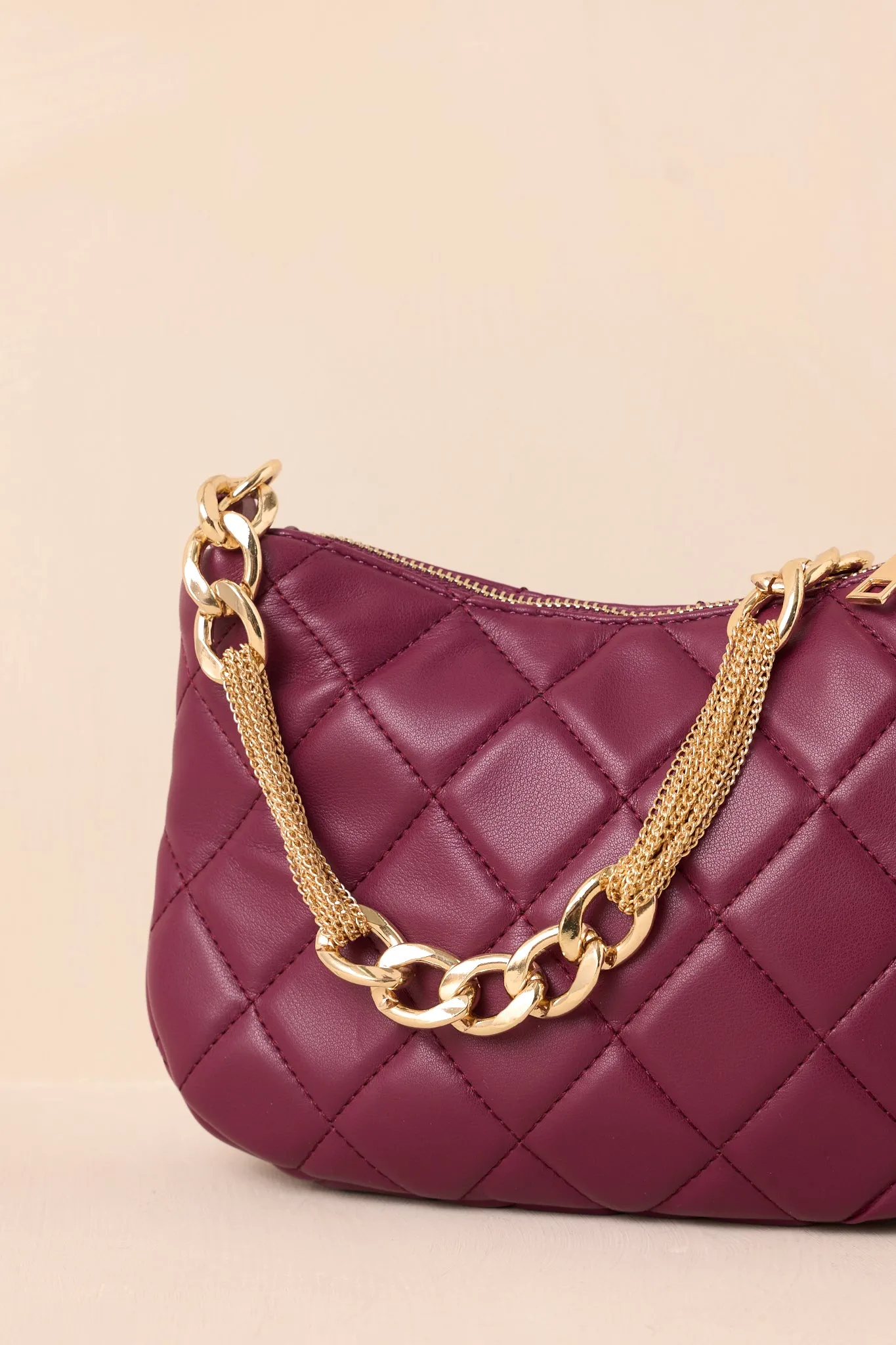 I'm Yours Tonight Merlot Quilted Handbag