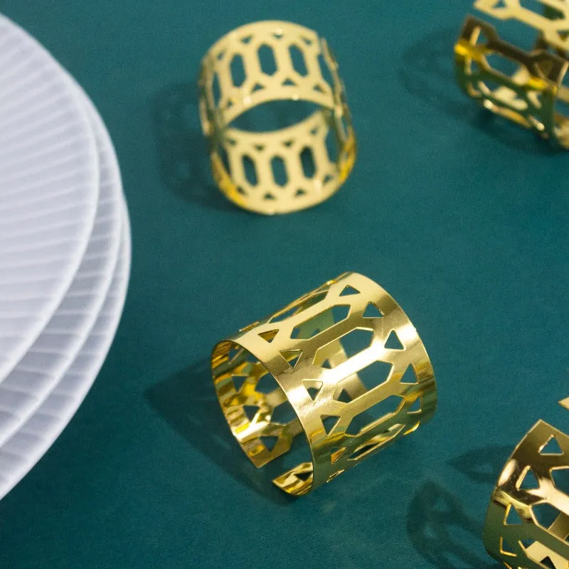 Imperial Gold Napkin Rings (Set of 6)