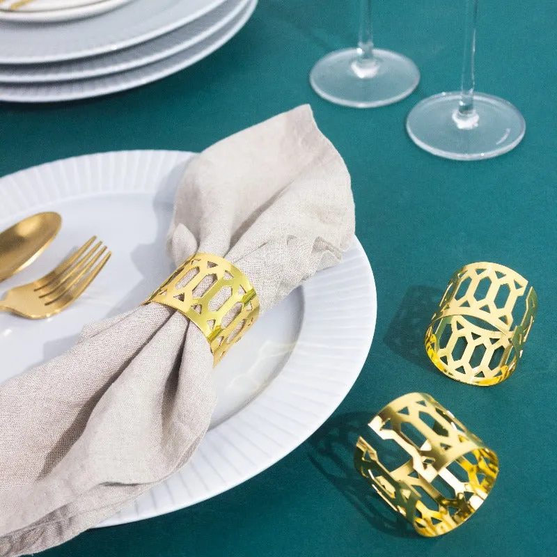 Imperial Gold Napkin Rings (Set of 6)