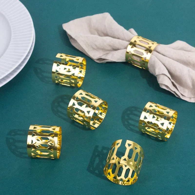 Imperial Gold Napkin Rings (Set of 6)