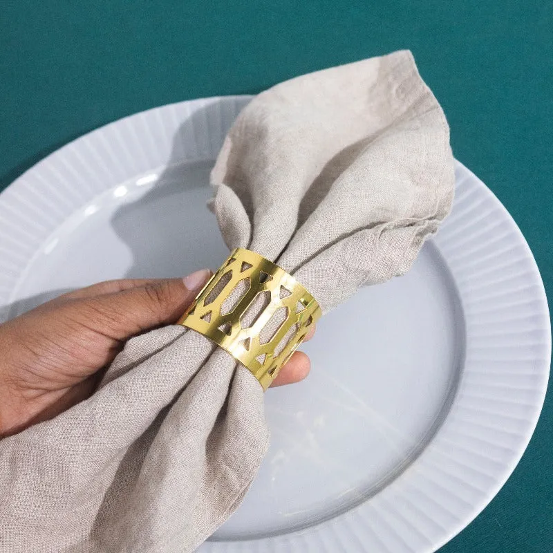 Imperial Gold Napkin Rings (Set of 6)