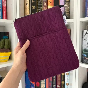 It’s Sweater Weather - Plum -  Zippered Book Sleeve