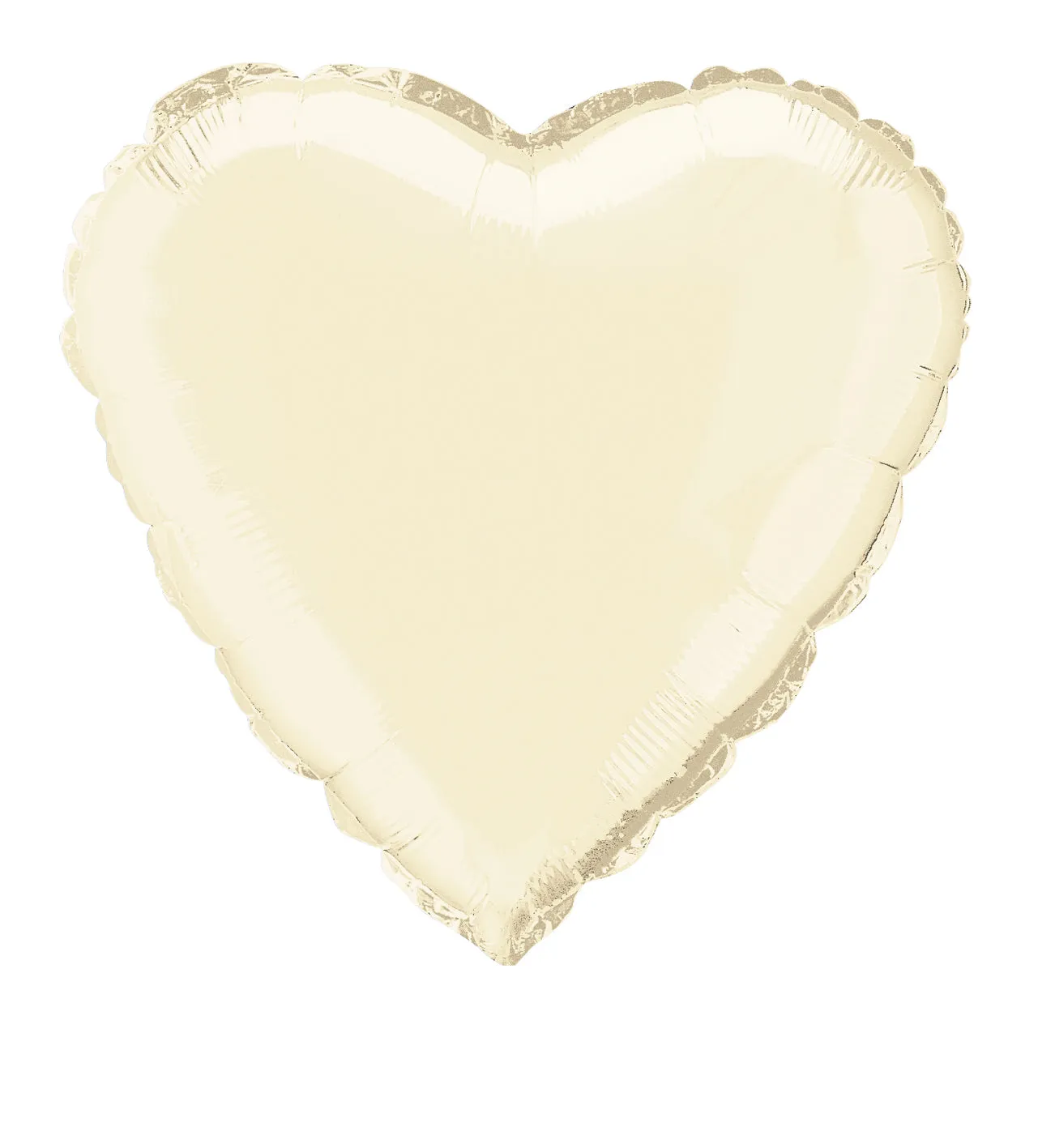 Ivory Heart Foil Balloon - 45cm