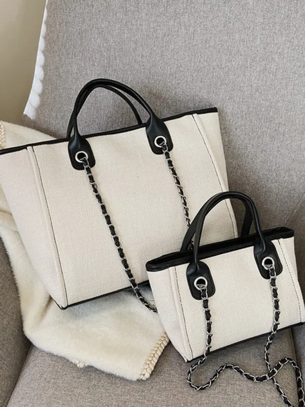 Ivory Large Tote Bag