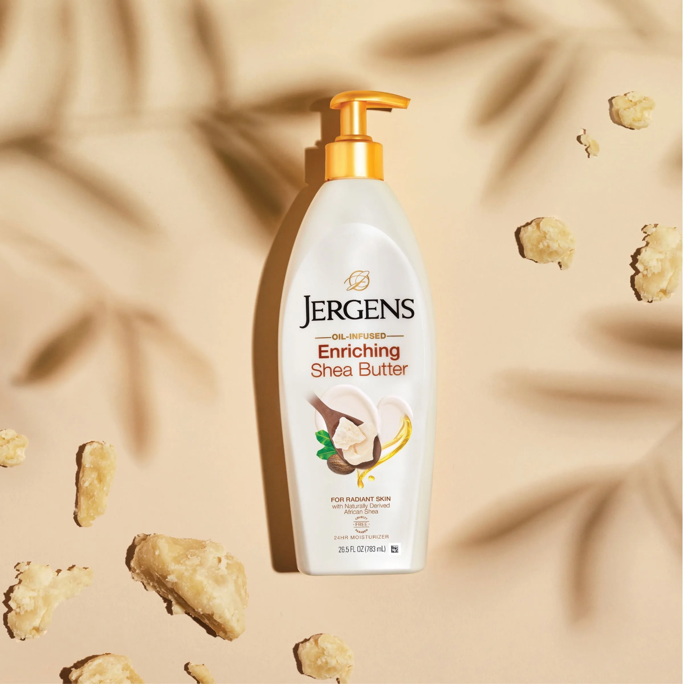 Jergens Hand and Body Lotion, Shea Butter Deep Conditioning Body Lotion, 26.5 Oz