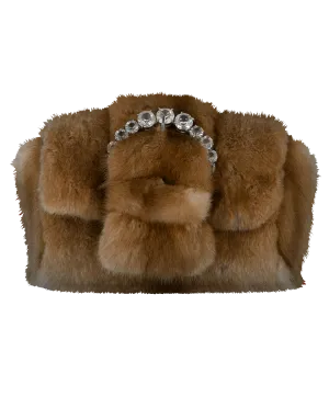 Jeweled Fur Bag