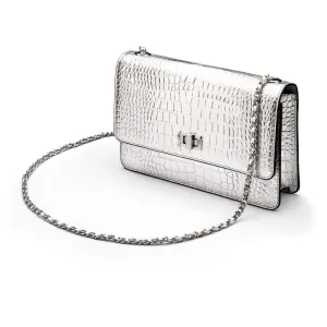 Julia Bag - Silver Croc