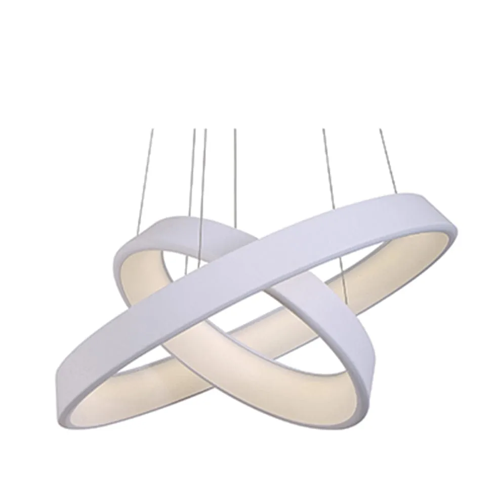 Jupiter 2 Ring Pendant Light White