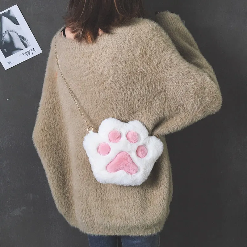 Kawaii Cat Paw Shoulder Bag  AD21069