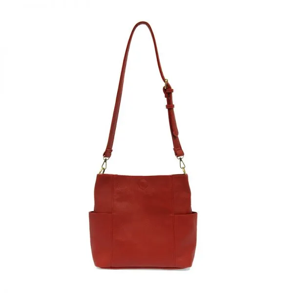 Kayleigh Side Pocket Bucket Bag - L8089-05 -  RED