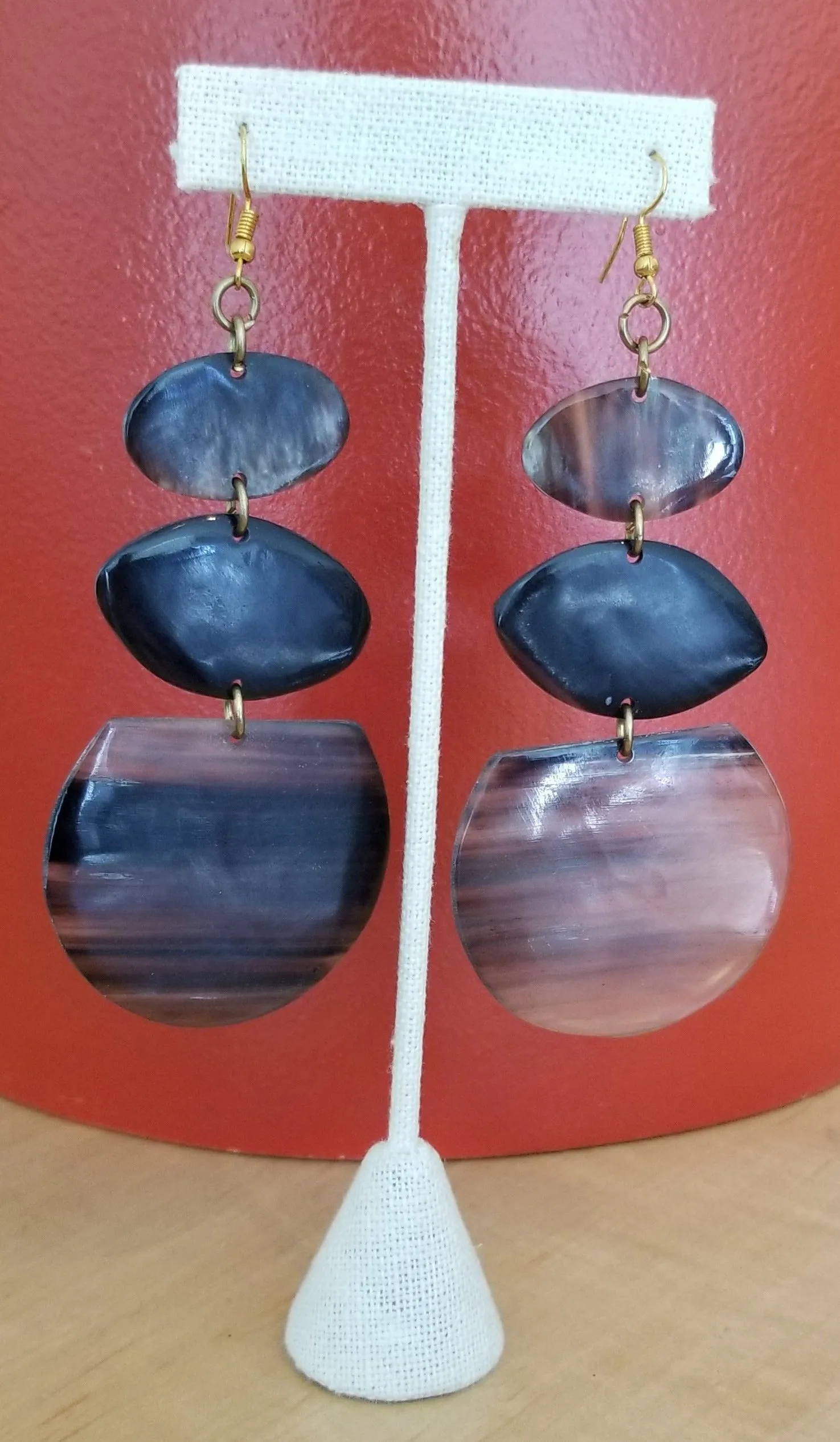 Kenyan Horn Dangle Earrings