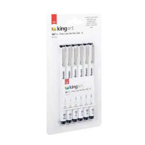 Kingart™ Fine Line Ink Pen Set