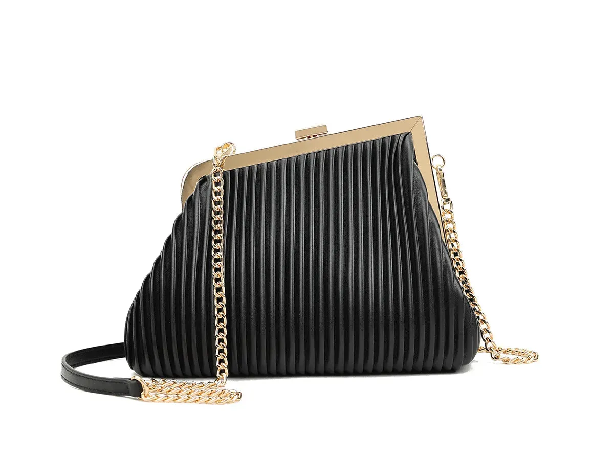 Koko Black Ribbed Shoulder Bag