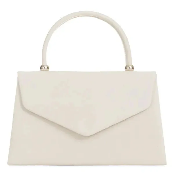 Koko Ivory Cream Faux Suede Grab Bag