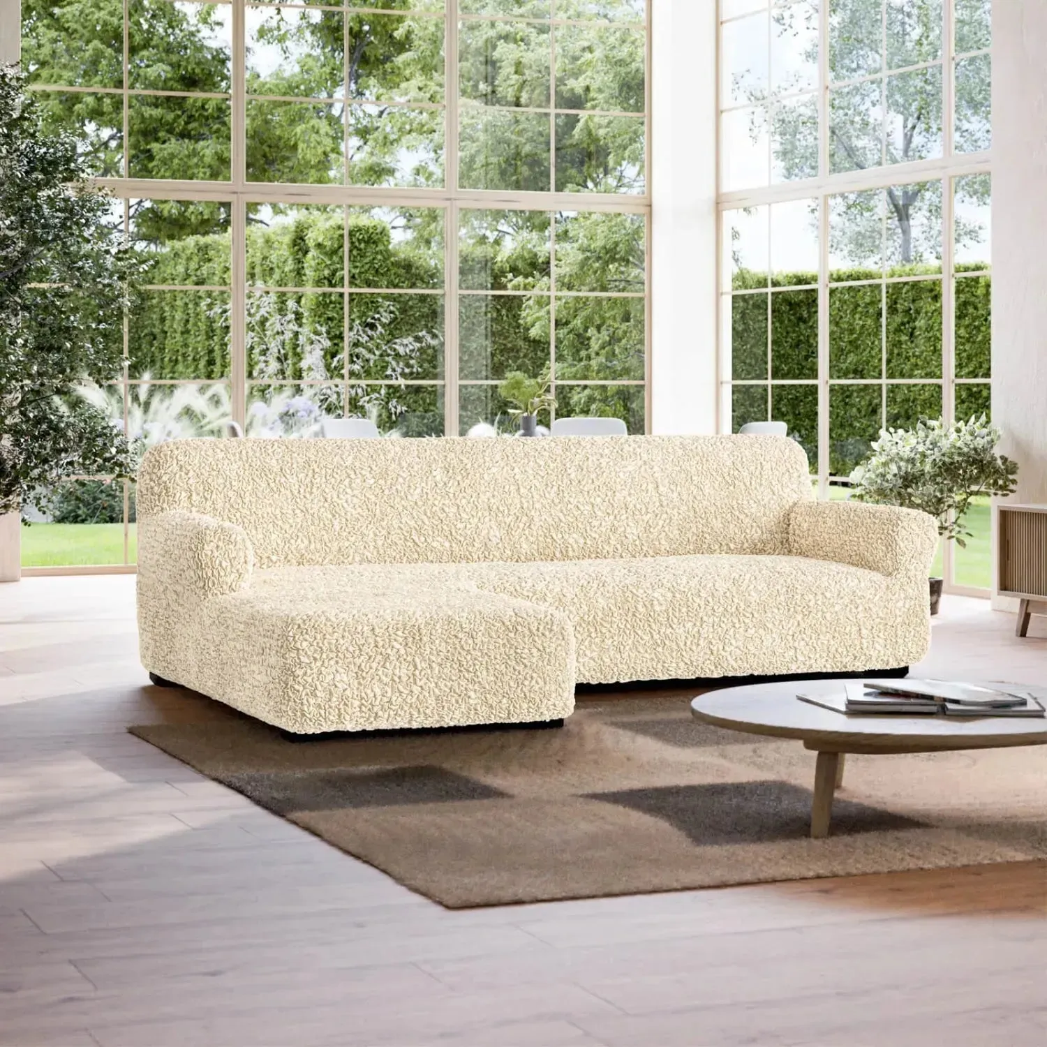 L-Shaped Sofa Slipcover (Left Chaise), Fuco Cotton Collection