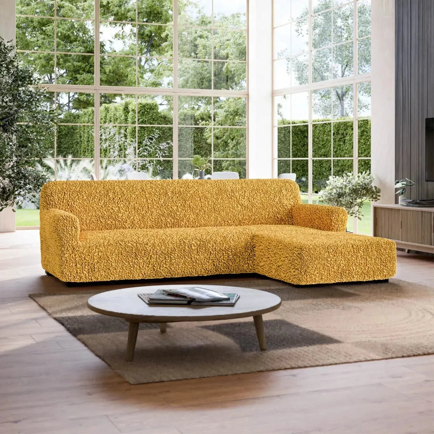 L-Shaped Sofa Slipcover (Right Chaise), Fuco Cotton Collection