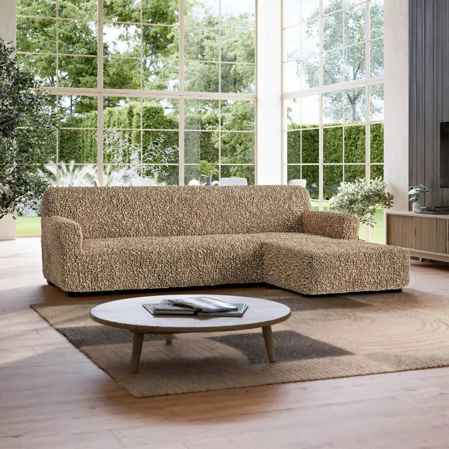 L-Shaped Sofa Slipcover (Right Chaise), Fuco Cotton Collection