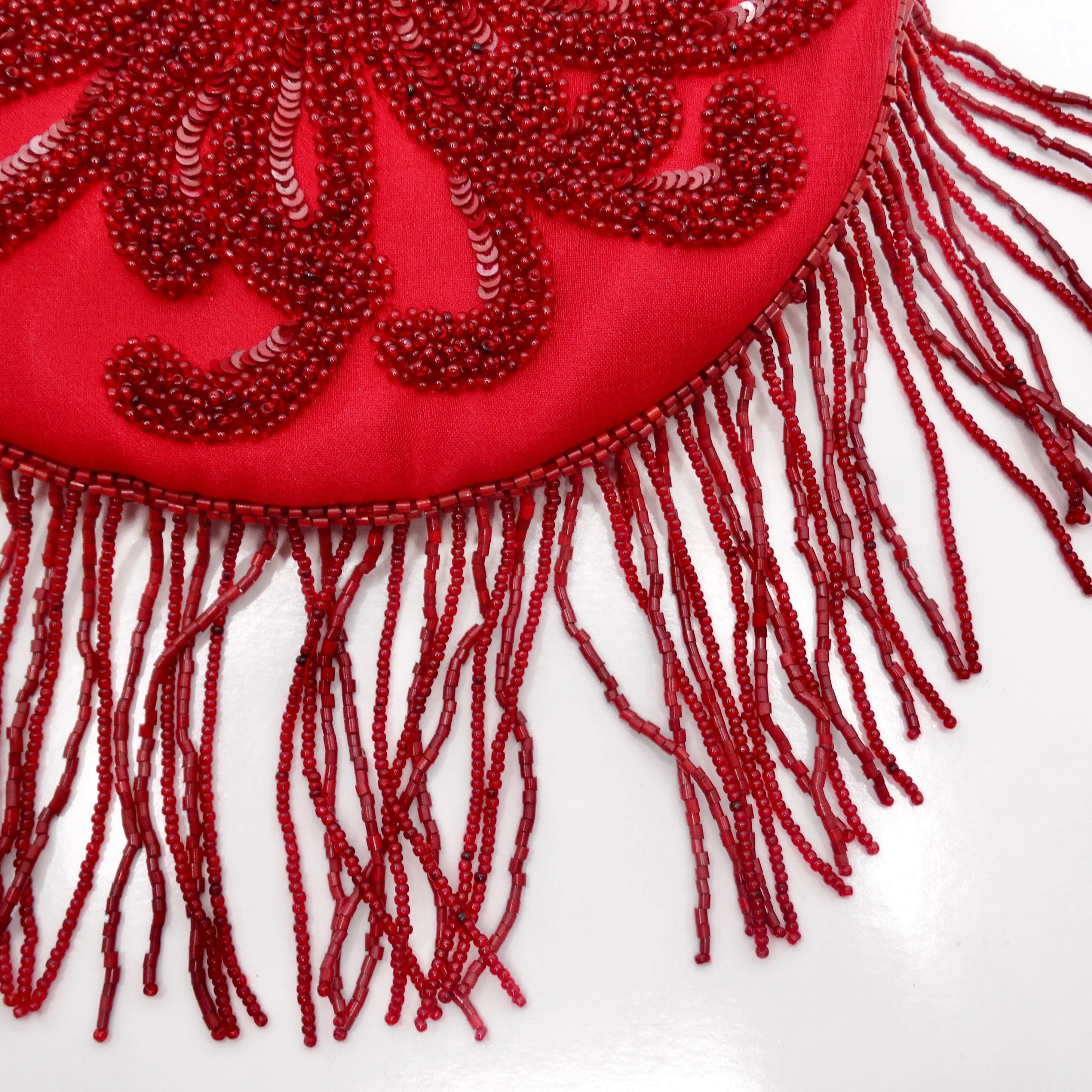 Larisa Barrera Red Embellished Evening Bag