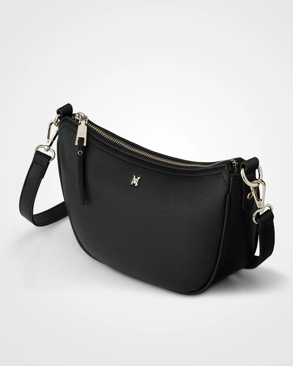 Layla Zip Top Curved Crossbody   Graphic Strap