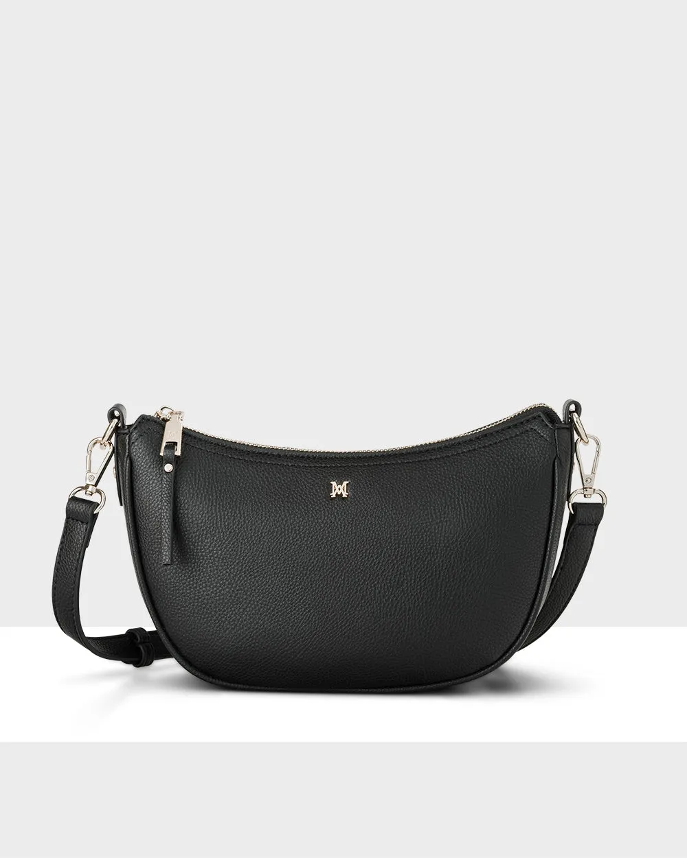 Layla Zip Top Curved Crossbody   Graphic Strap