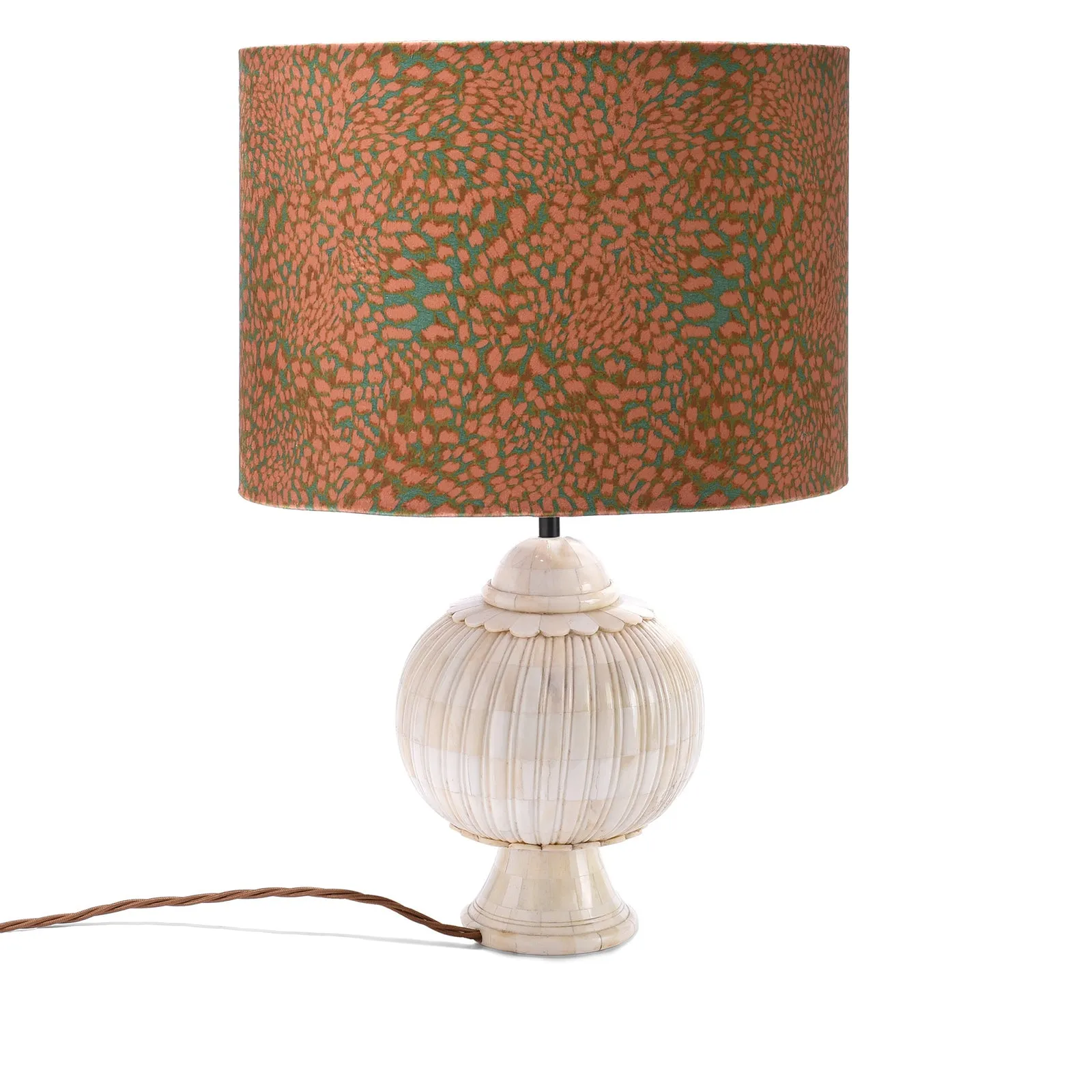 Leopard Drum Lampshade  - Peach - Various Sizes