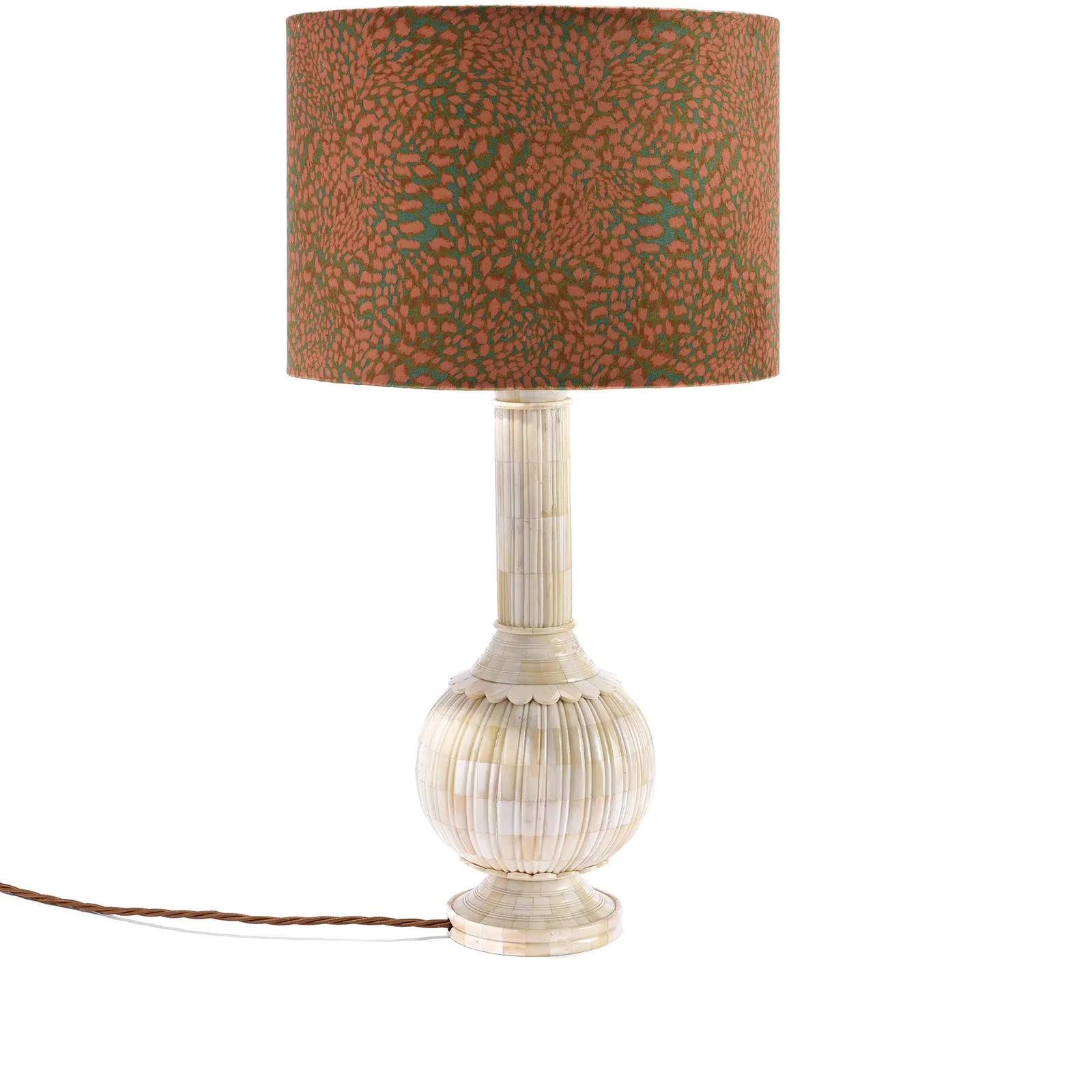 Leopard Drum Lampshade  - Peach - Various Sizes