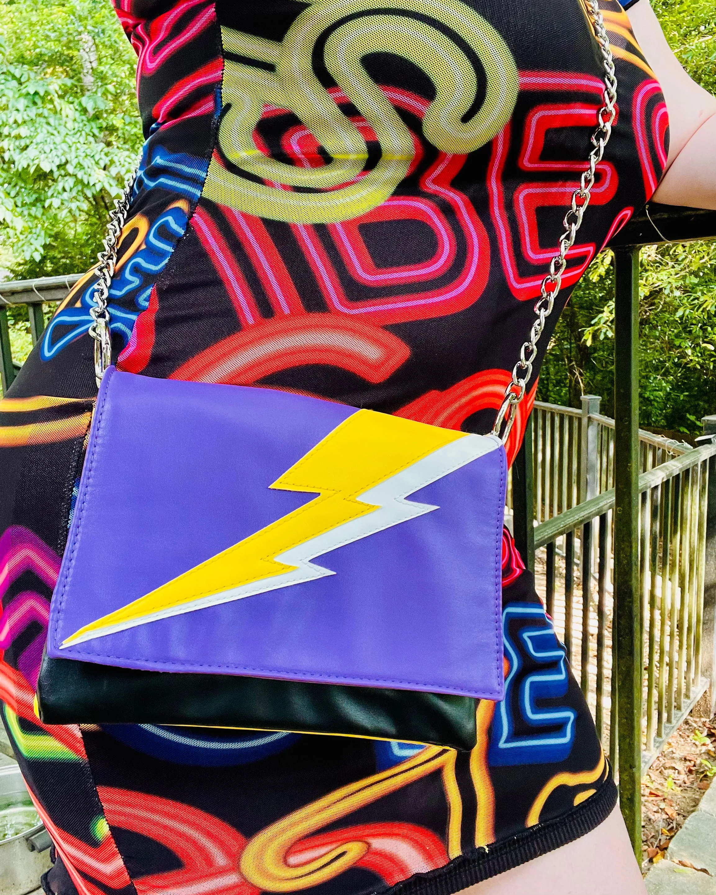 Lightning Bolt Romy Convertible Clutch in Non-Binary Pride