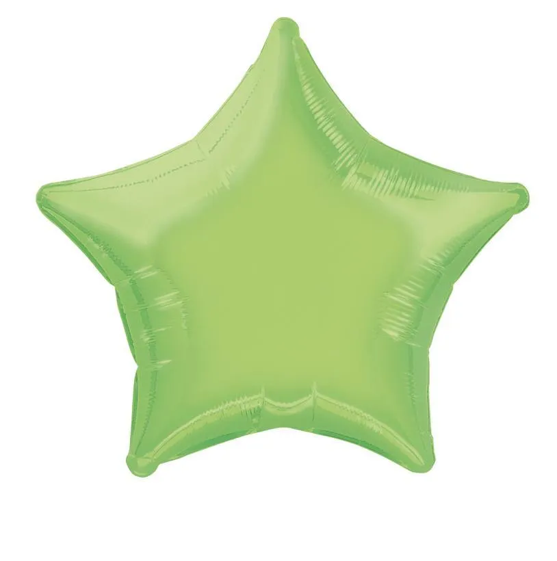 Lime Green Star Foil Balloon - 50cm